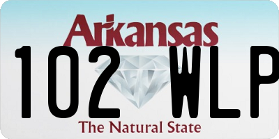 AR license plate 102WLP