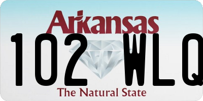 AR license plate 102WLQ