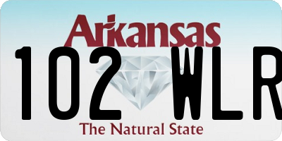 AR license plate 102WLR