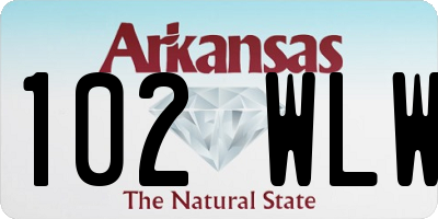 AR license plate 102WLW