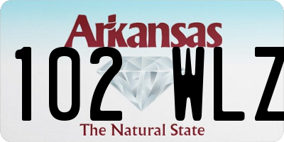 AR license plate 102WLZ