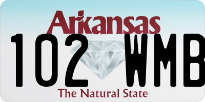 AR license plate 102WMB