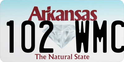 AR license plate 102WMC