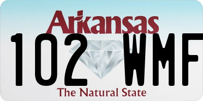 AR license plate 102WMF