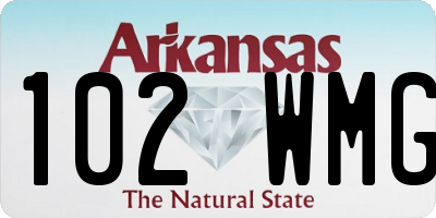 AR license plate 102WMG