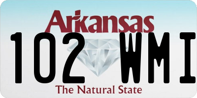 AR license plate 102WMI