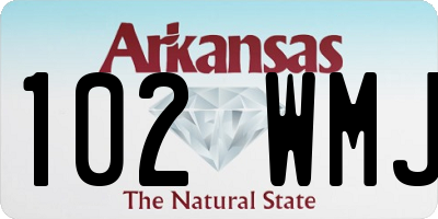 AR license plate 102WMJ