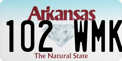 AR license plate 102WMK