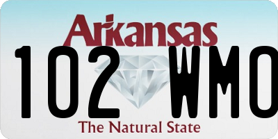 AR license plate 102WMO