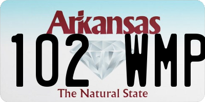 AR license plate 102WMP