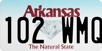 AR license plate 102WMQ