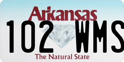 AR license plate 102WMS