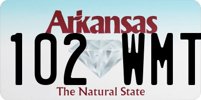AR license plate 102WMT