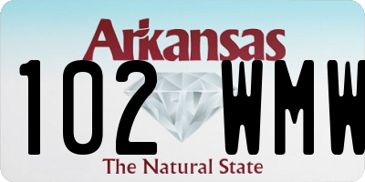 AR license plate 102WMW