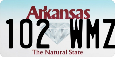 AR license plate 102WMZ
