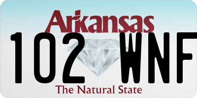 AR license plate 102WNF