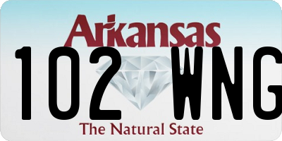 AR license plate 102WNG