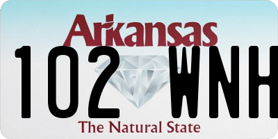 AR license plate 102WNH