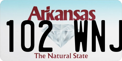 AR license plate 102WNJ