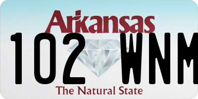AR license plate 102WNM