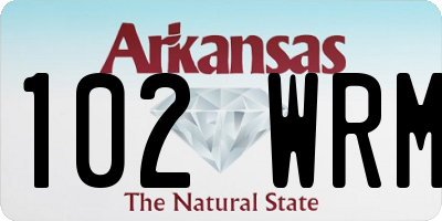 AR license plate 102WRM