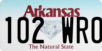 AR license plate 102WRO