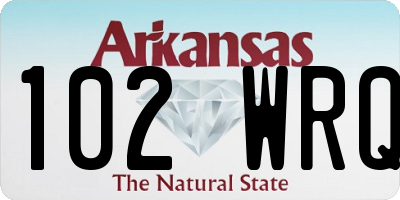 AR license plate 102WRQ