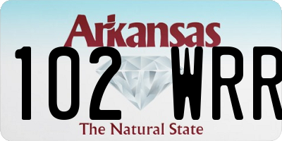 AR license plate 102WRR
