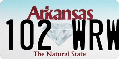 AR license plate 102WRW