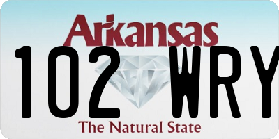 AR license plate 102WRY