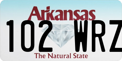 AR license plate 102WRZ