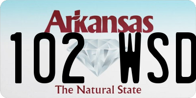 AR license plate 102WSD