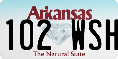 AR license plate 102WSH
