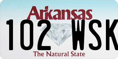 AR license plate 102WSK