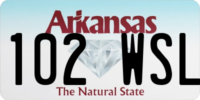 AR license plate 102WSL