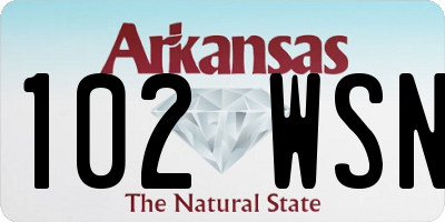 AR license plate 102WSN