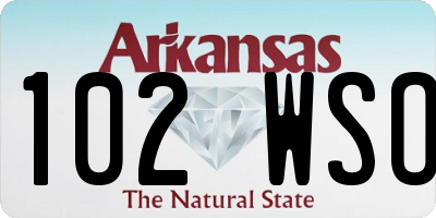 AR license plate 102WSO