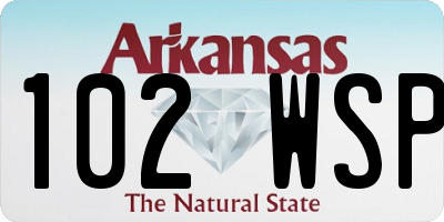 AR license plate 102WSP