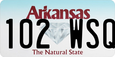 AR license plate 102WSQ