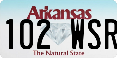 AR license plate 102WSR