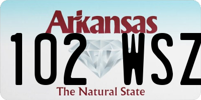 AR license plate 102WSZ