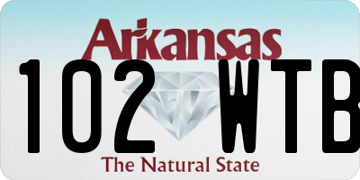AR license plate 102WTB