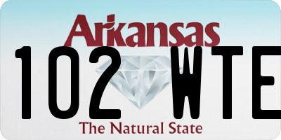 AR license plate 102WTE