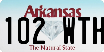 AR license plate 102WTH