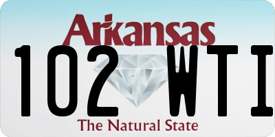AR license plate 102WTI