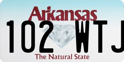 AR license plate 102WTJ