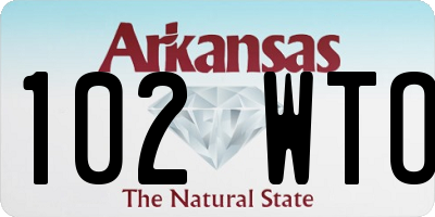 AR license plate 102WTO