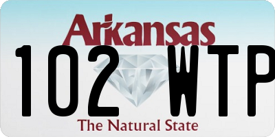 AR license plate 102WTP