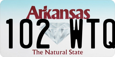 AR license plate 102WTQ