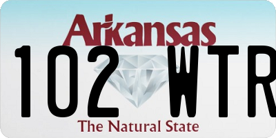 AR license plate 102WTR